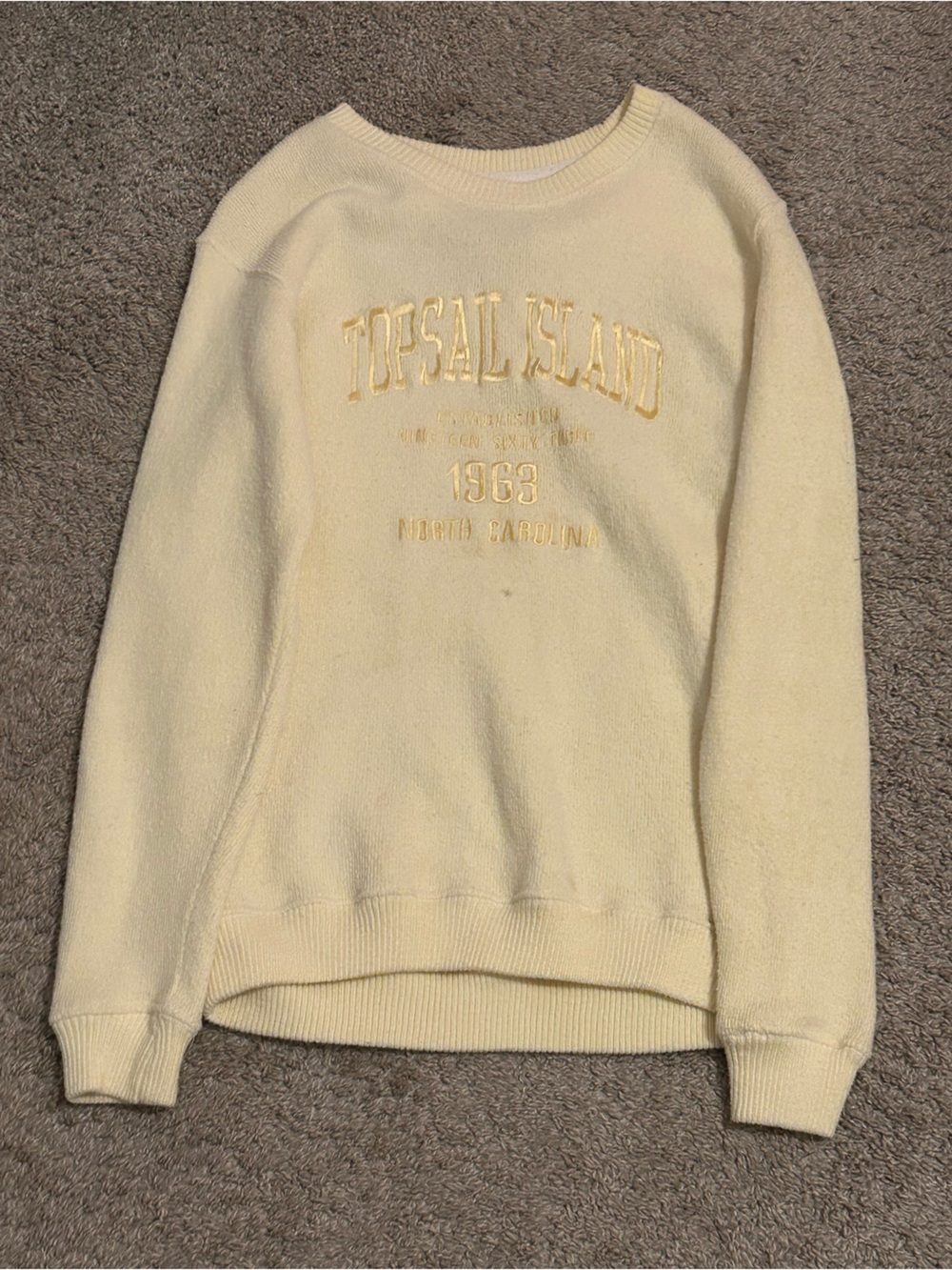Yellow “Topsail Island” crewneck